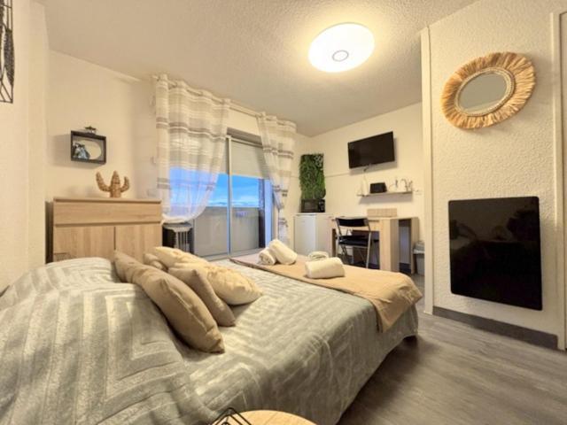 Studio Cosy A Deux Pas De La Mer 2Lamp36 Le Barcarès Exteriör bild